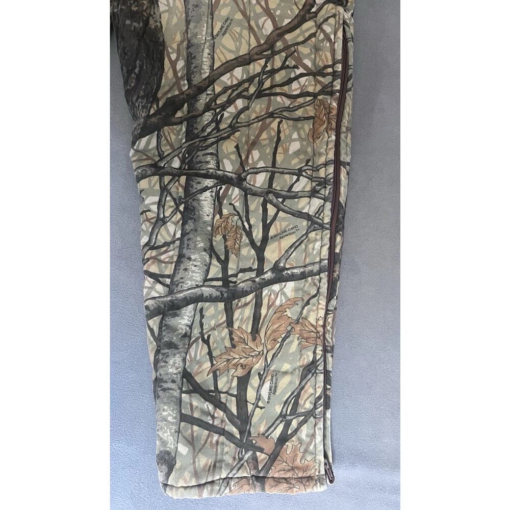 VTG Ideal Skyline Camo Apparition Bib Overalls Men XL Fleece Lined Hunting USA - Picture 14 of 14